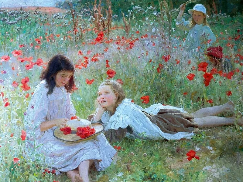 1863-Frederick Stead - Papaveri